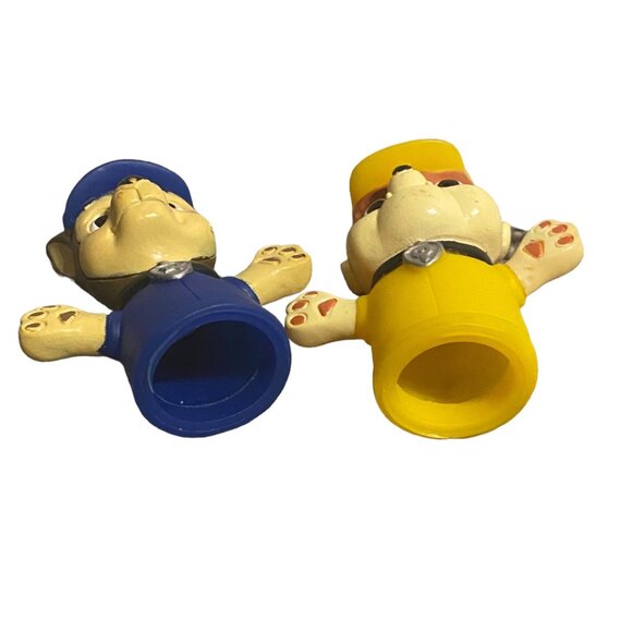 Paw Patrol Chase & Rubble Finger Puppets 2-Pack Ginsey 2.25" Plastic - Picture 3 of 5